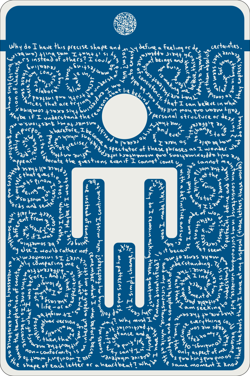 TRY DEFINIRME - Letrero de señalética para baños - Literatura Expandida - Arte