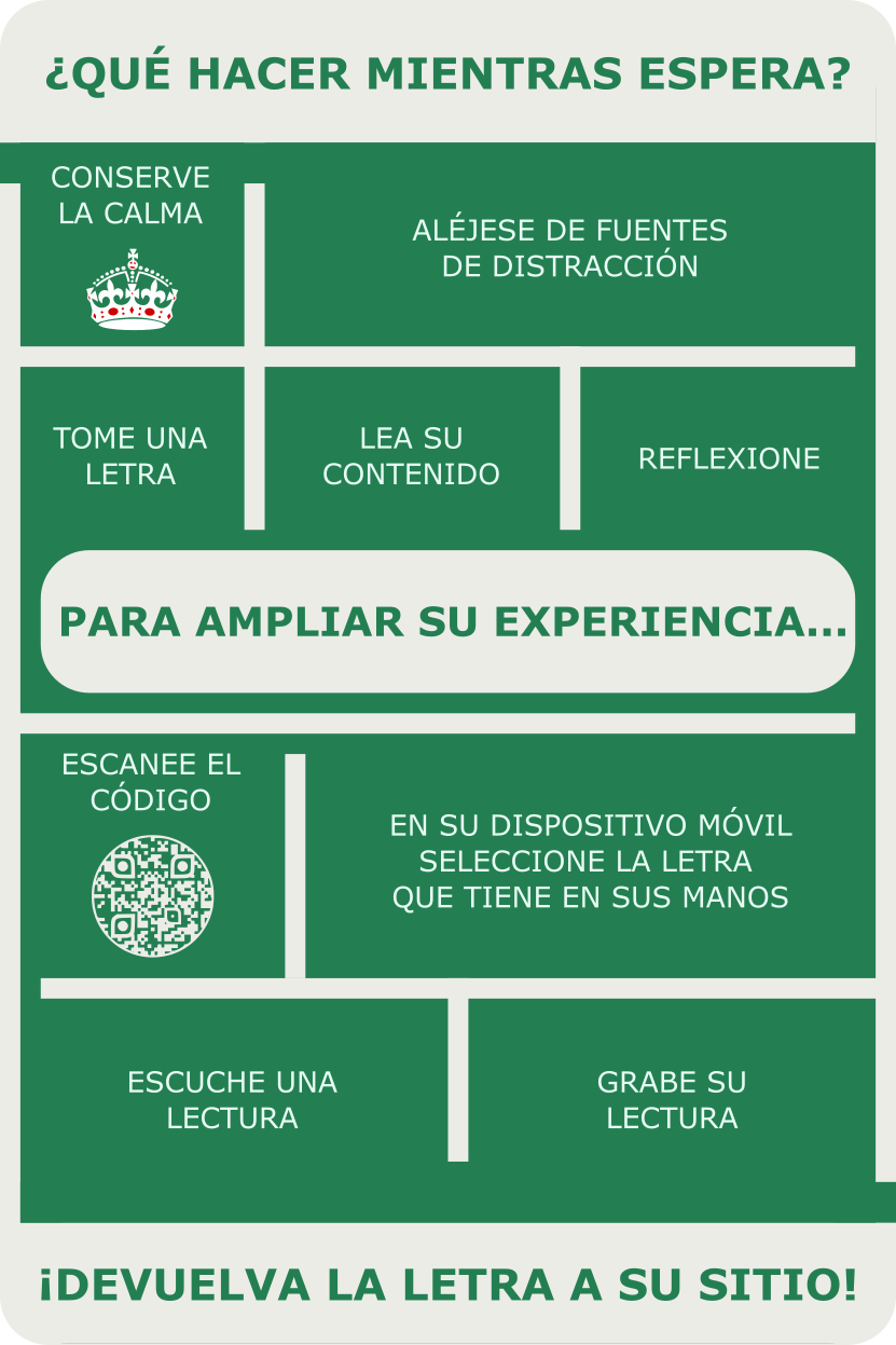 ZONA DE ESPERA - Letrero de señalética - Literatura Expandida - Arte