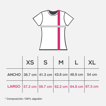 Playera Femenina con Paratexto Pertinaz